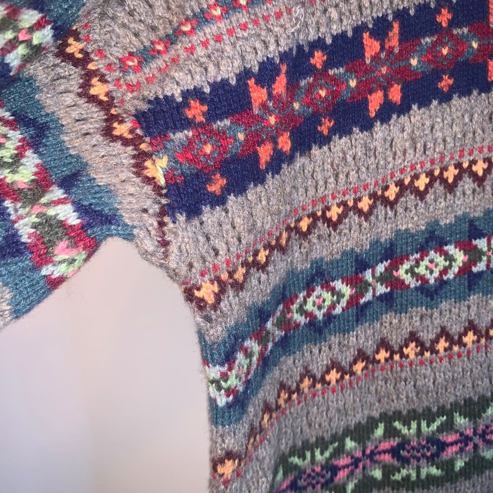 Lauren Ralph Lauren Fair Isle Sweater Wool Blend - Picture 6 of 10